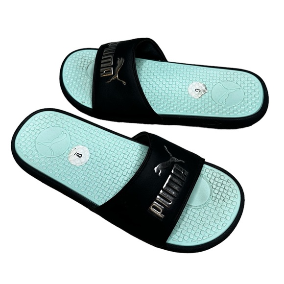 Puma Open Toe Sandals Black Size 9 - Picture 6 of 7